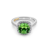 Green Tourmaline & Diamond Ring - Dracakis Jewellers